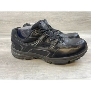 Vionic‎ Walker Men's Sneaker 12 Black Leather Casual Comfort Orthopedic Shoes
